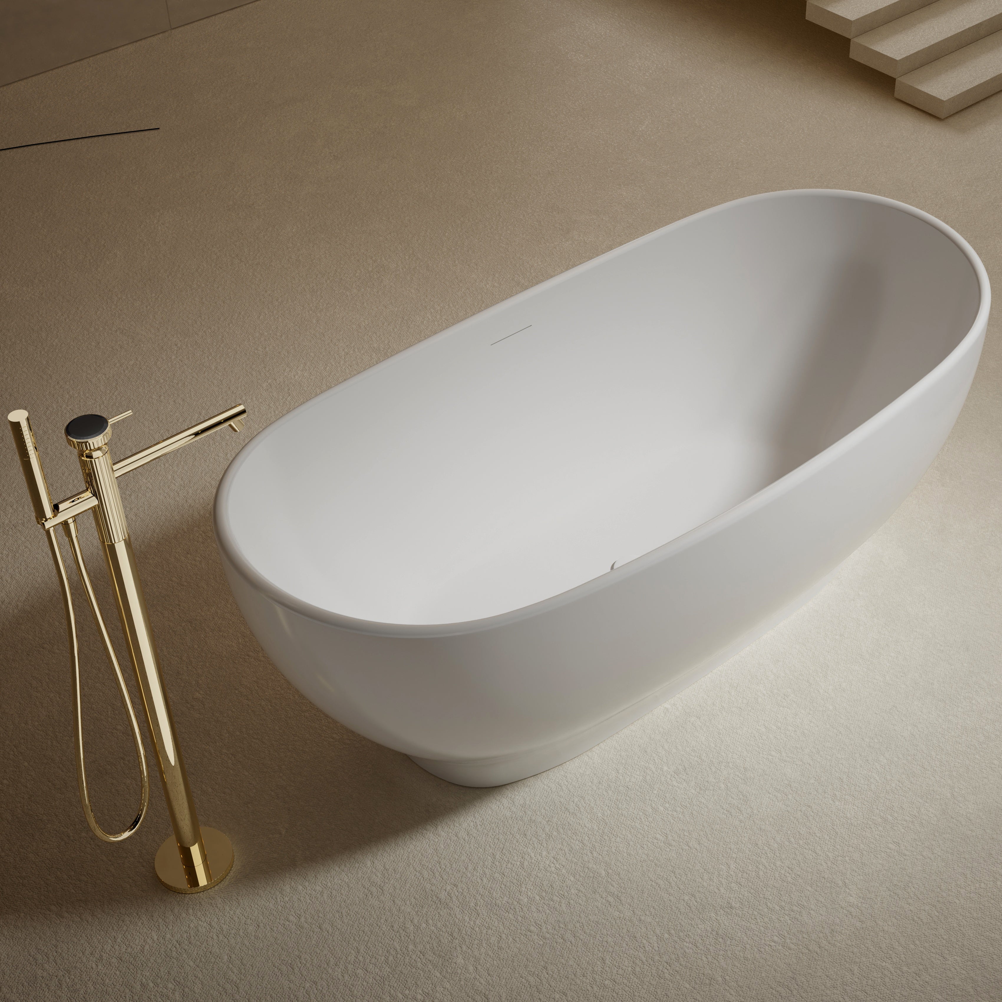 acrylic freestanding bathtub designed for contemporary bathrooms