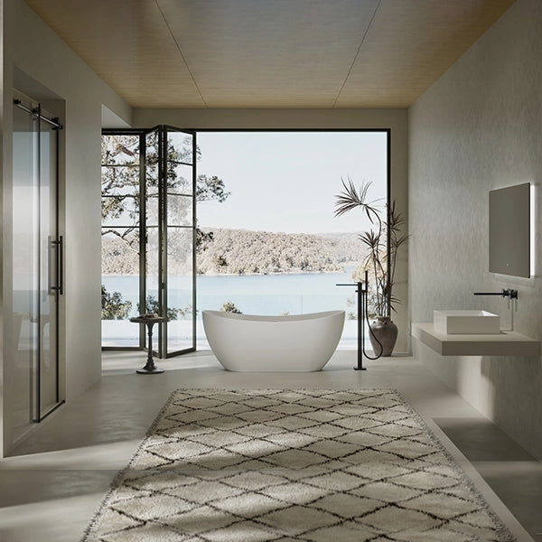 designer solid surface freestanding bathtub modern bath