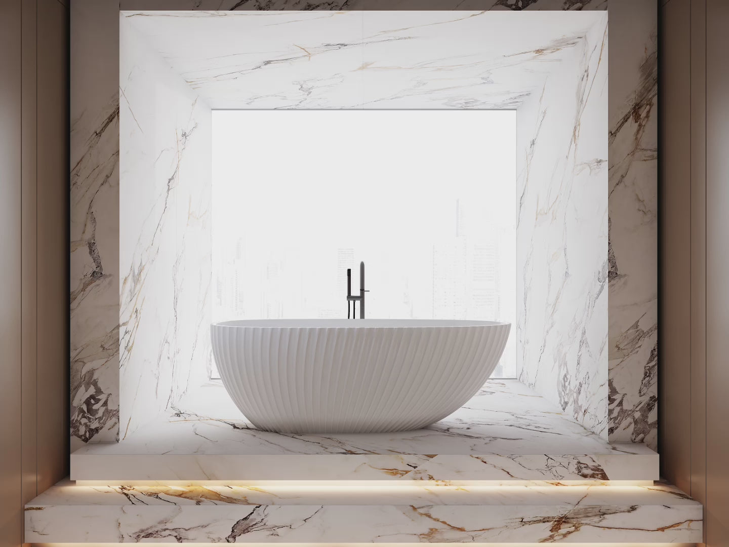 Load video: 59-67 Inch MonBlari Acrylic Freestanding Bathtub