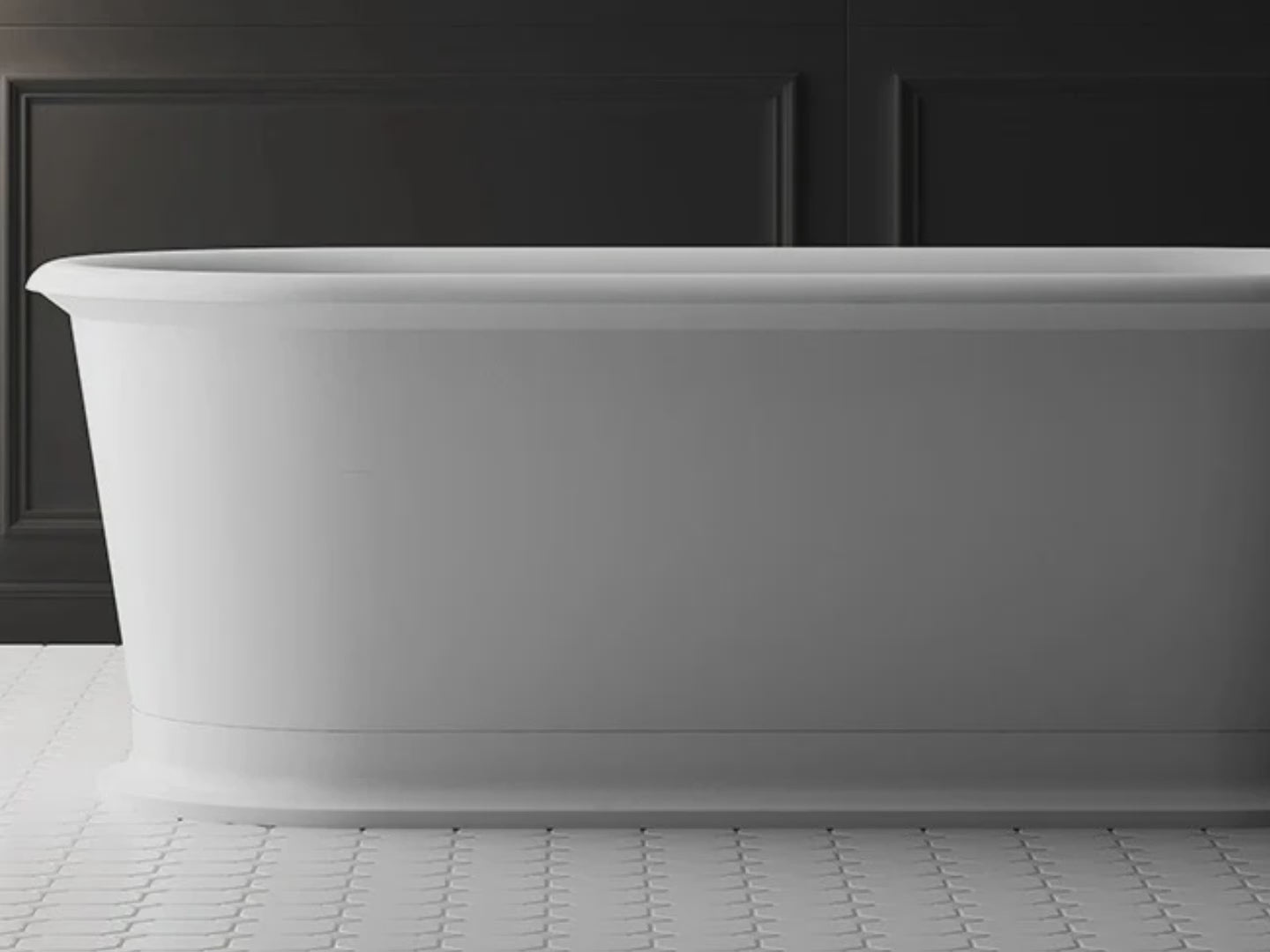 Load video: Monblari 66" Standing Acrylic Soaking Tub with Reversible Drain