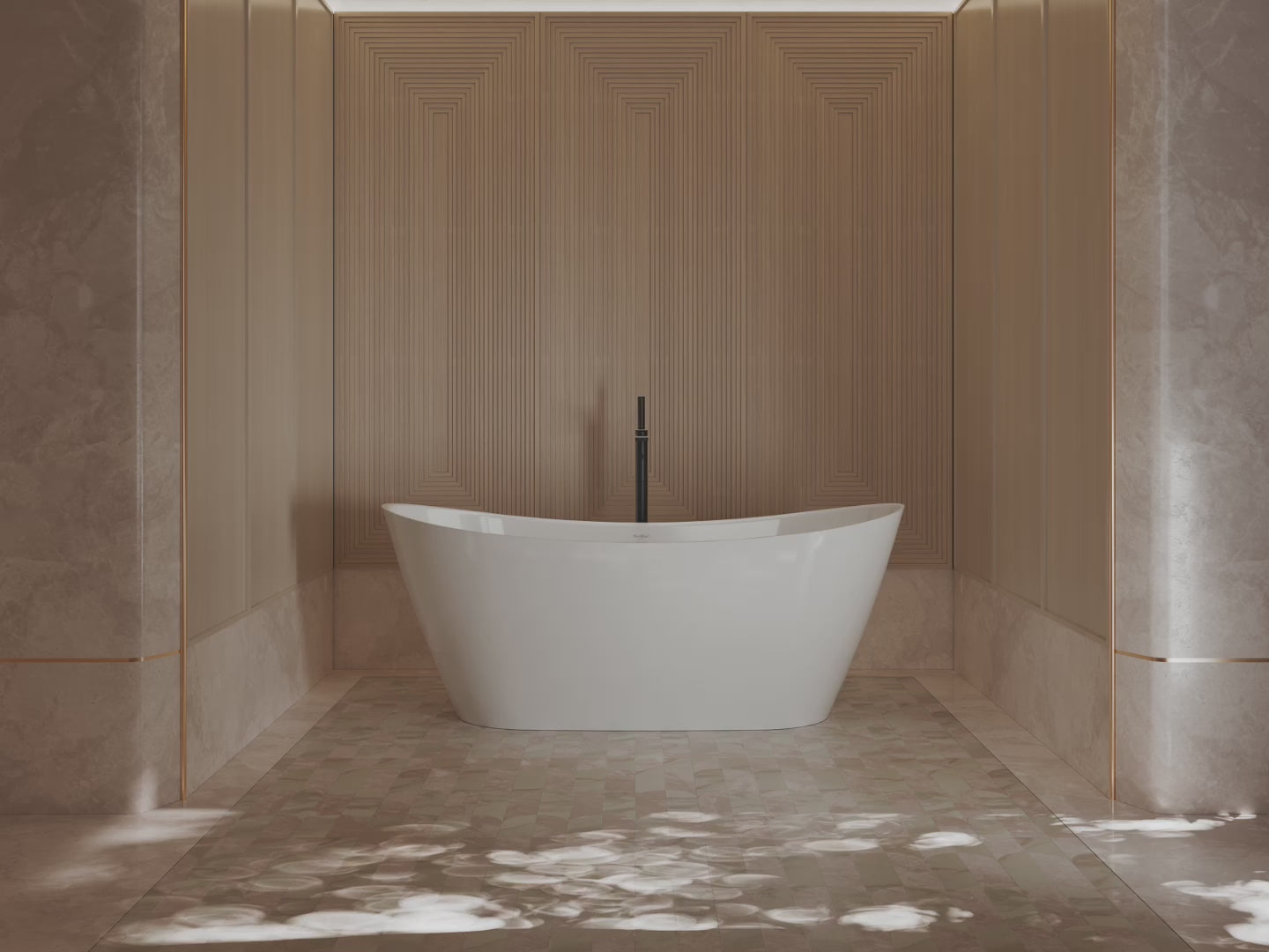 Load video: 60-67 Inch MonBlari Acrylic Freestanding Bathtub