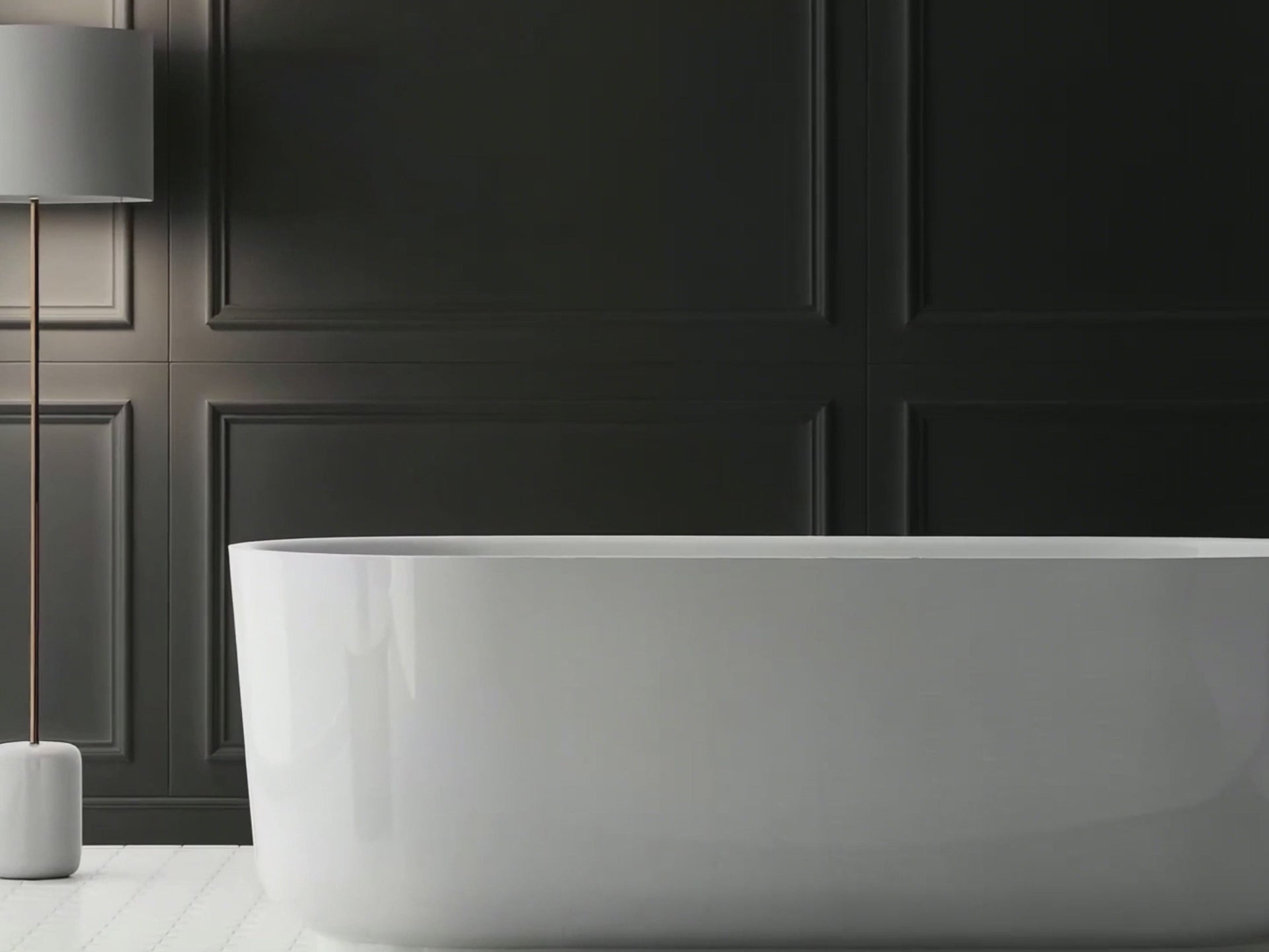 Load video: 59-67 Inch MonBlari Acrylic Freestanding Bathtub