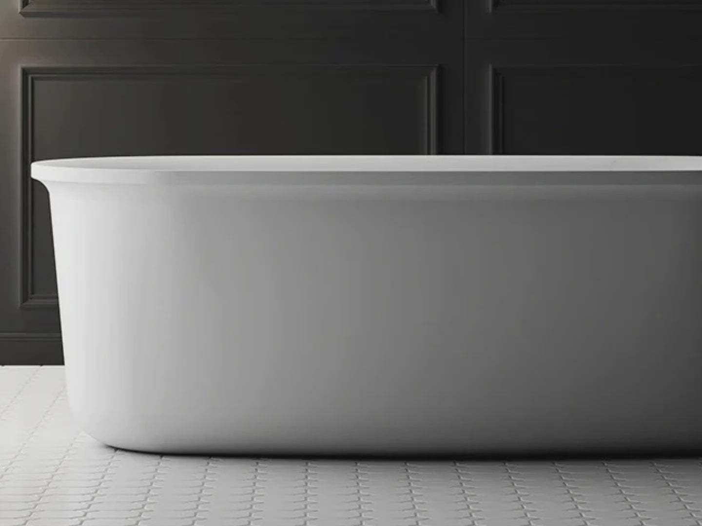Load video: Monblari 66" Acrylic Soaking Tub with Integrated Overflow and Drain