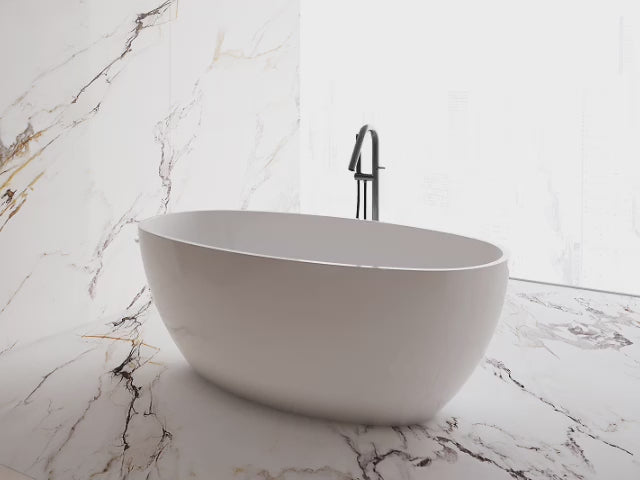 Load video: 51-67 Inch MonBlari Acrylic Freestanding Bathtub