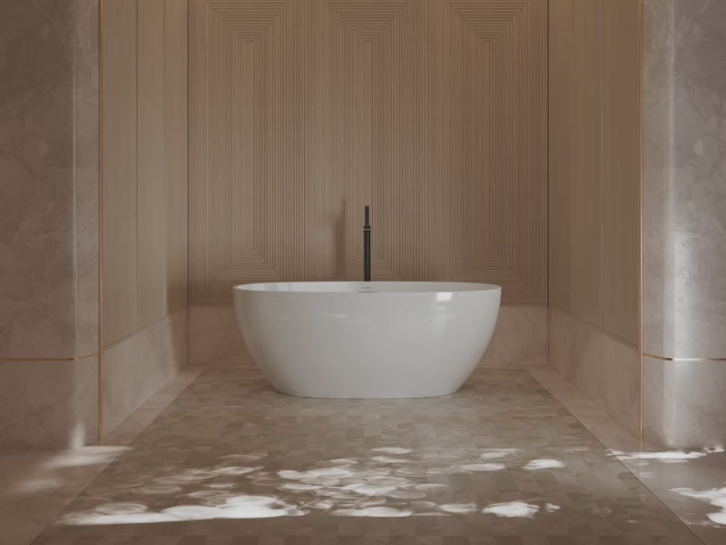 acrylic freestanding bathtub with refined modern style