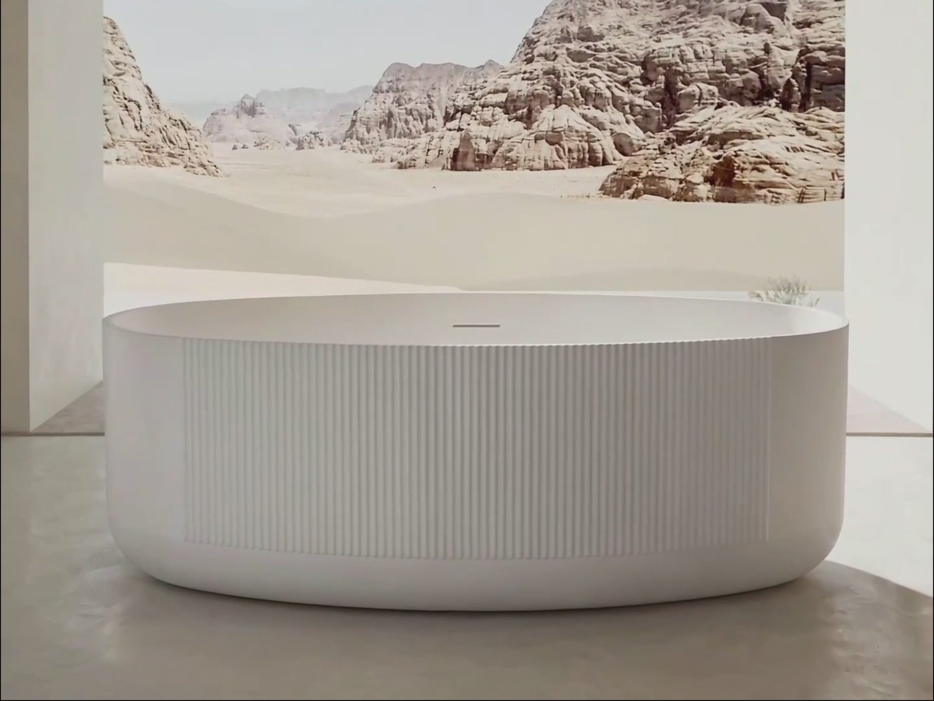Load video: 67 Inch MonBlari Acrylic Freestanding Bathtub