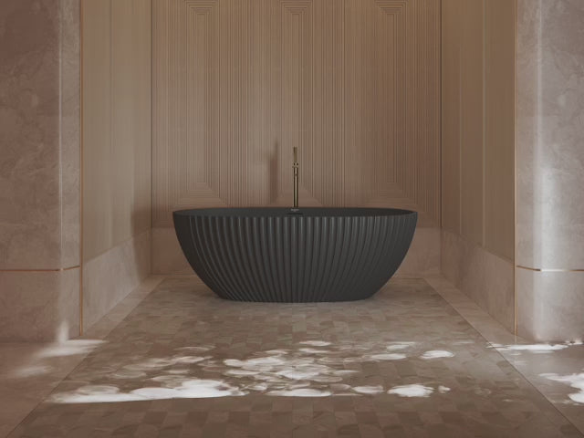 Load video: 59.1" Monblari Acrylic Freestanding Bathtub With Insulation Tub