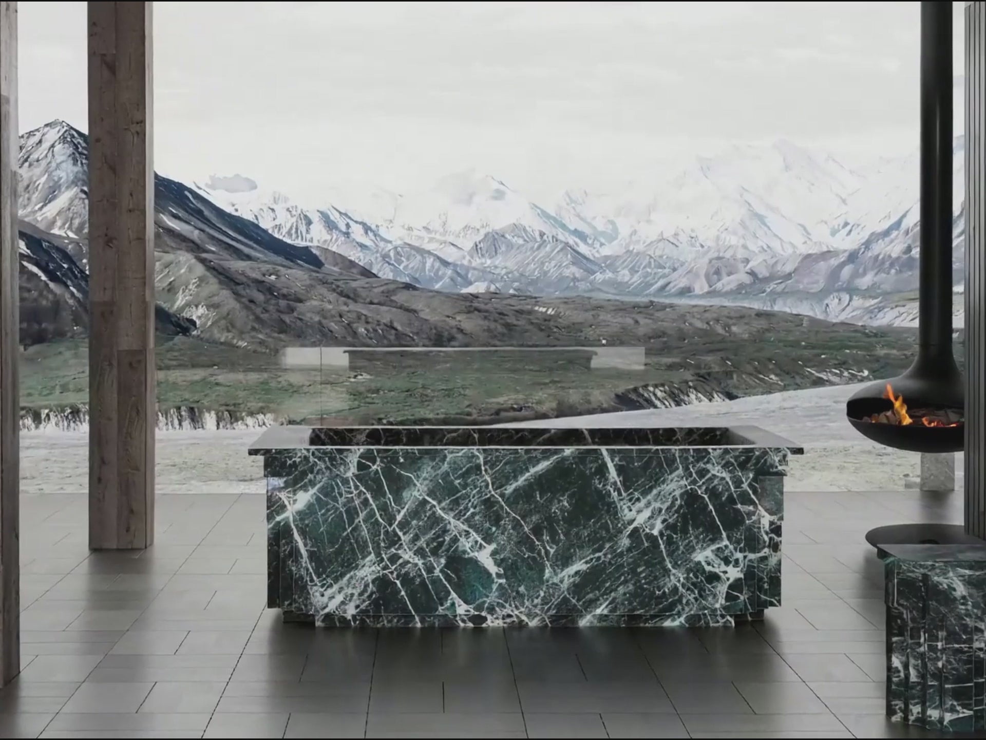 Load video: 71 Inch MonBlari Matrix Series bathtub