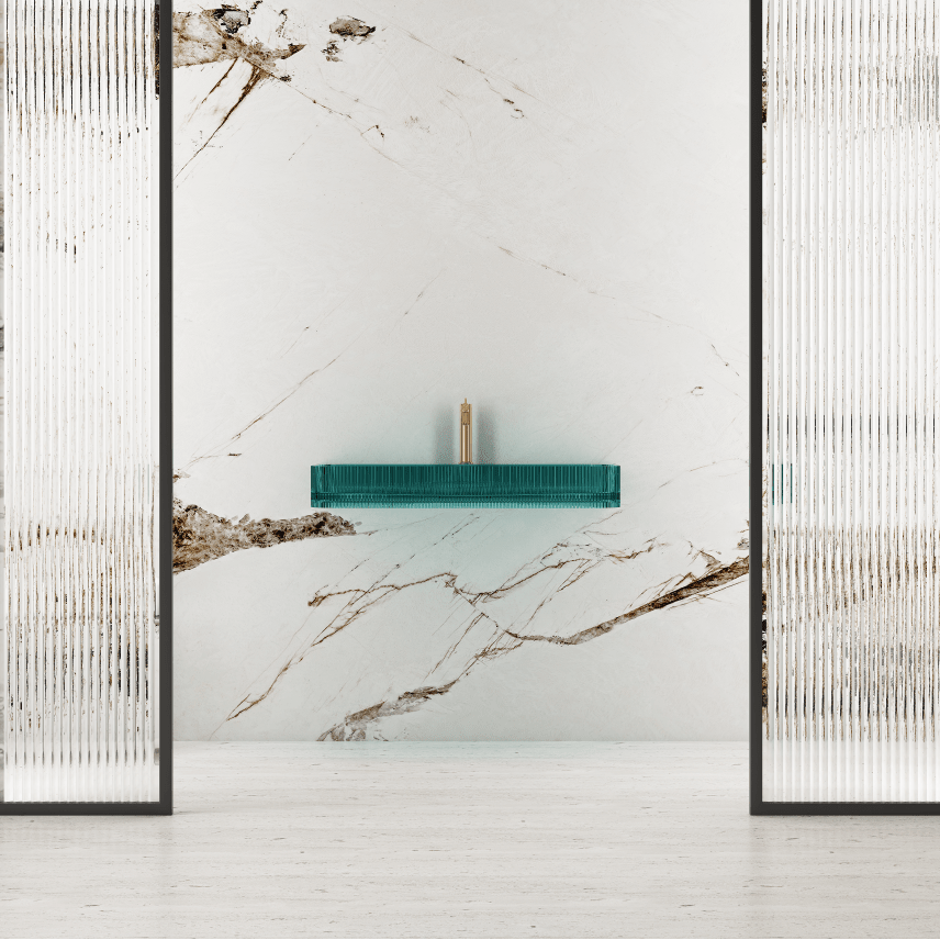 transparent resin bathroom sink wall-hung wash basin