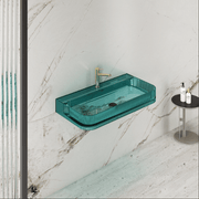 modern transparent resin sink wash basin