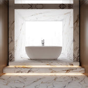 white acrylic freestanding bath tub fluted bathtub