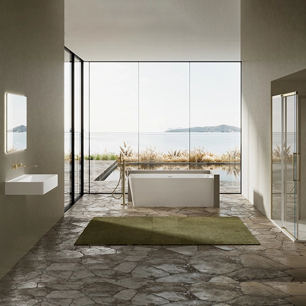 modern acrylic right wall bathtub soaking tub