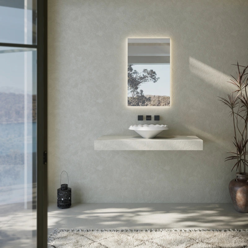 Ruffle Design Solid Surface Countertop Vessel Sink
