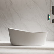 white acrylic bath tub fluted freestanding bathtub