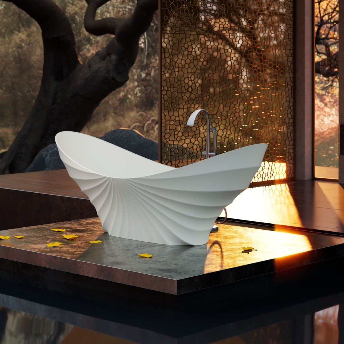 GINKNOVA Series freestanding bathtub for comfortable soaking