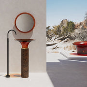 Modern MonBlari SPRING Series freestanding pedestal basin for contemporary bathroom