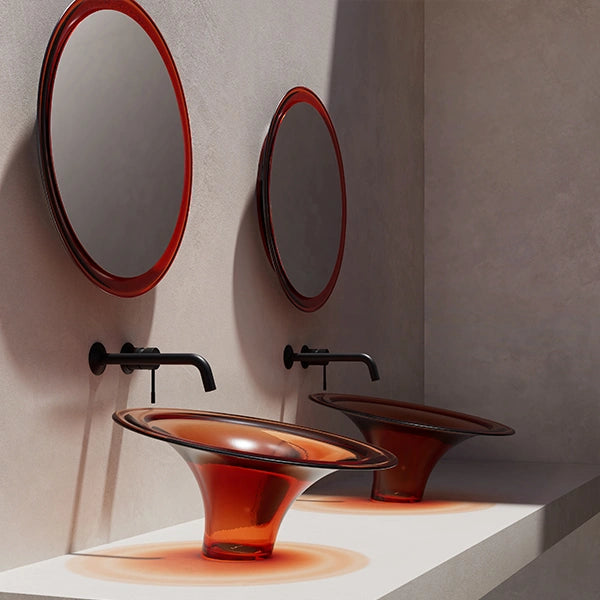 SPRING Series luxury bathroom vessel sink with sculptural design