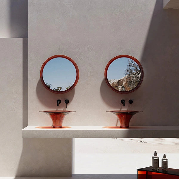 Modern MonBlari SPRING Series countertop bathroom basin for contemporary interiors