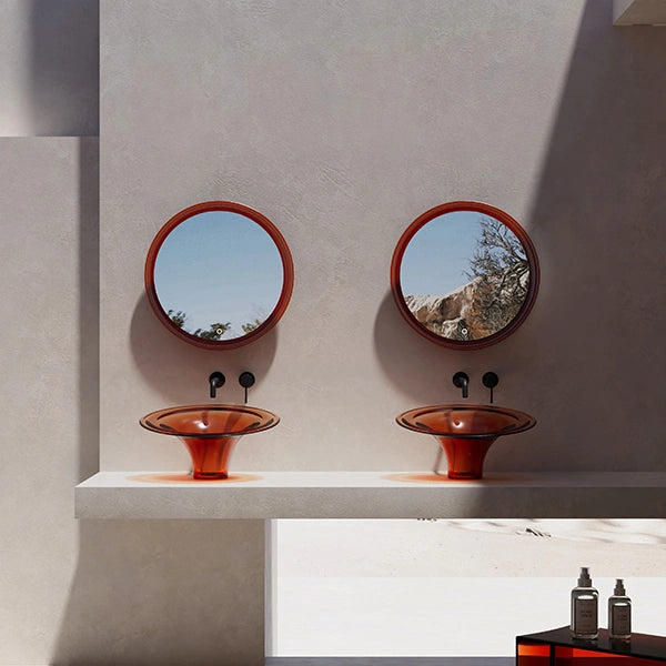 Modern luxury countertop vessel basin from the MonBlari SPRING Series