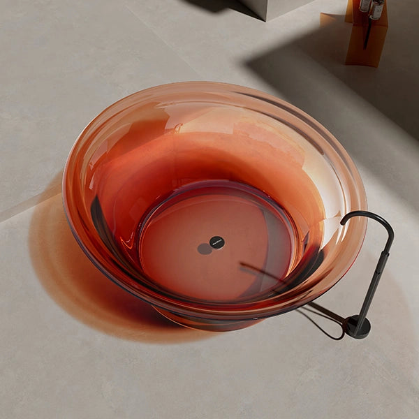 MonBlari SPRING Series sculptural freestanding bathtub with organic curved design