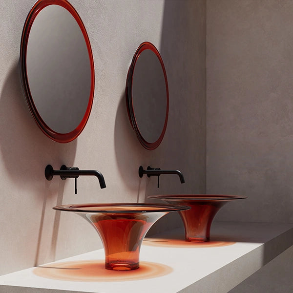 SPRING Series vessel sink with organic sculptural design