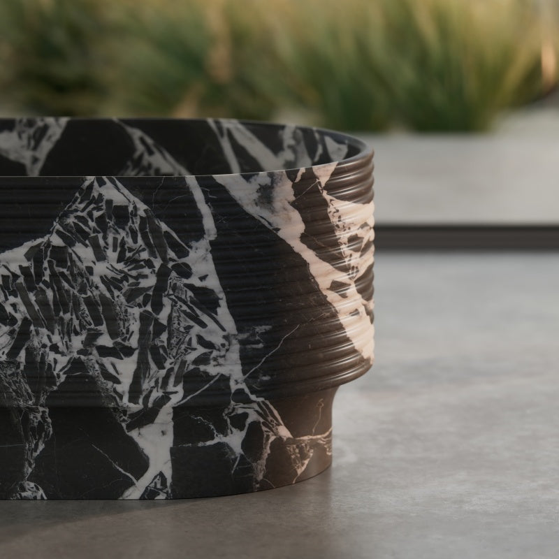 MonBlari STRATA marble-inspired soaking tub for modern bathroom