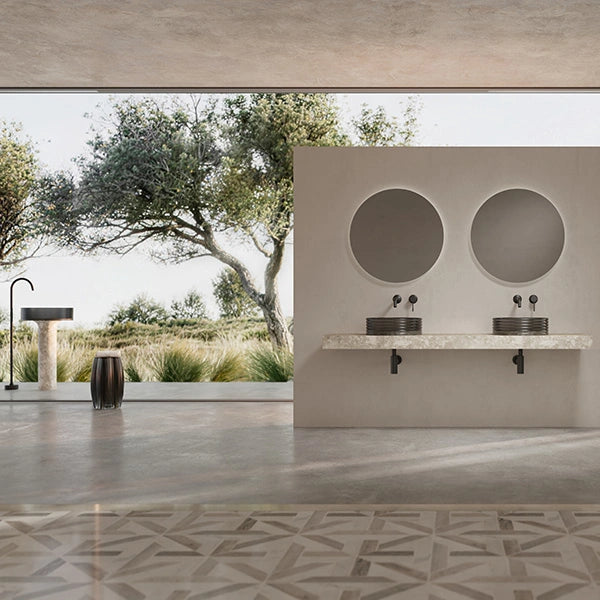 MonBlari STRATA marble texture contemporary bathroom vessel sink