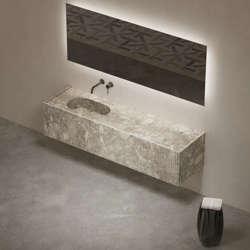 STRATA Series modern vanity cabinet and mirror