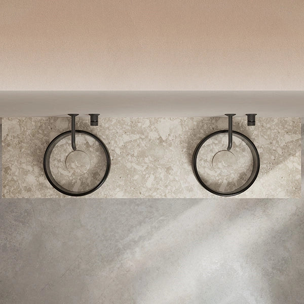Sculptural marble finish countertop vessel sink by MonBlari