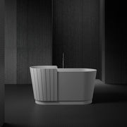 SWING Series sculptural freestanding soaking tub with seat