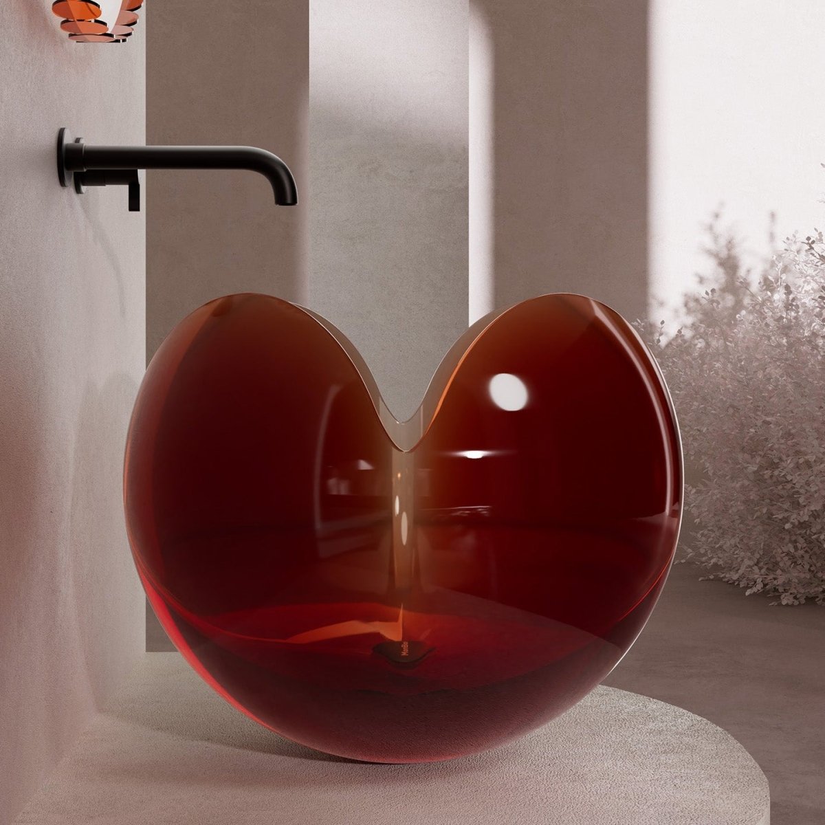 FLOWER Series transparent countertop sink bathroom basin