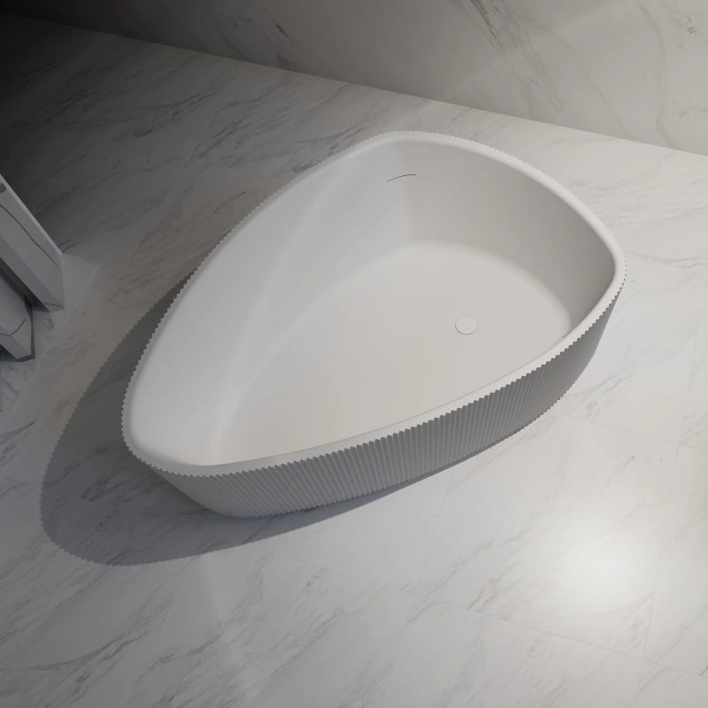 MonBlari modern triangular acrylic freestanding bathtub for bathroom