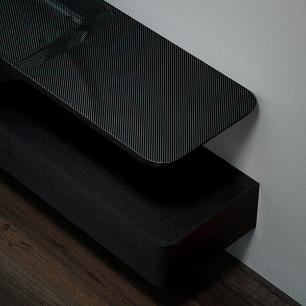 Yacht inspired sculptural bathroom vanity unit with mirror by MonBlari