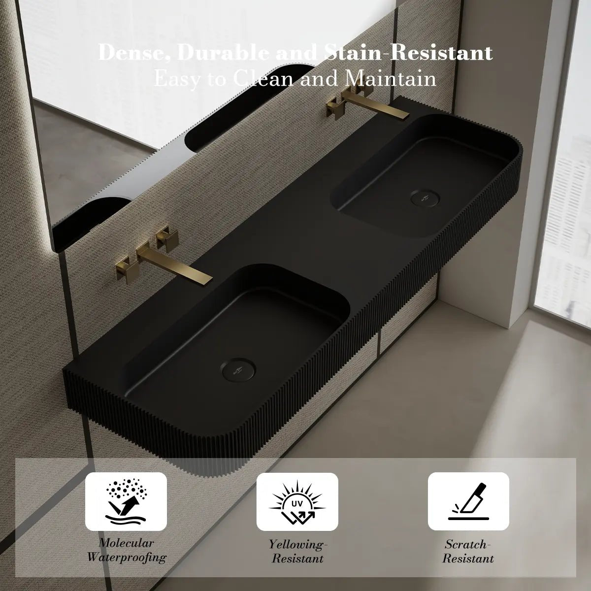 modern vessel sink solid surface floating basin