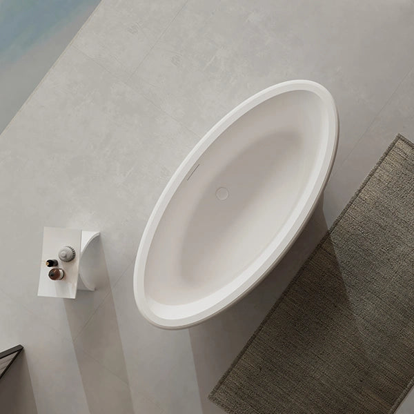 Luxury 67 inch solid surface bathtub for contemporary bathroom renovation