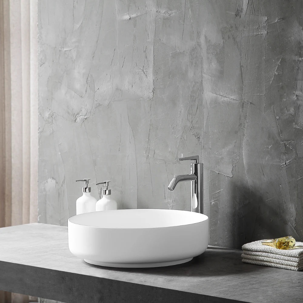 Premium white round bathroom sink