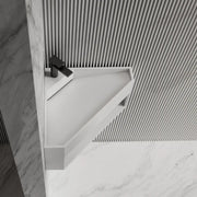 Elegant white wall mounted basin designed to enhance modern bathroom spaces